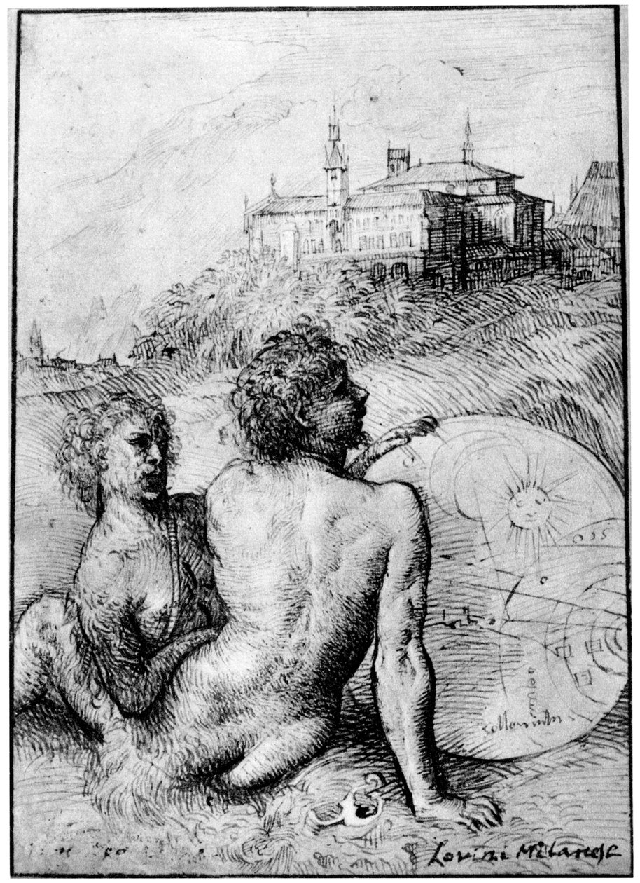 Paisaje con sátiros, c1512, 1937 de Tiziano Vecelli