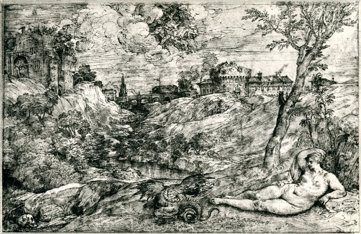 Medor y Angélica o Jasón y Medea, c1535-1545 de Tiziano Vecelli