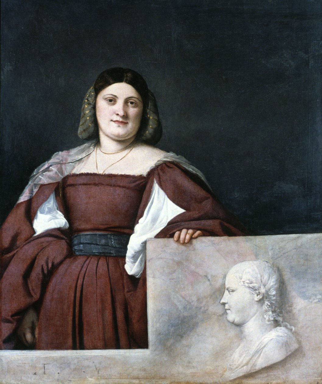 Retrato de una dama, La Schiavona La mujer dálmata, c1510-1512 de Tiziano Vecelli