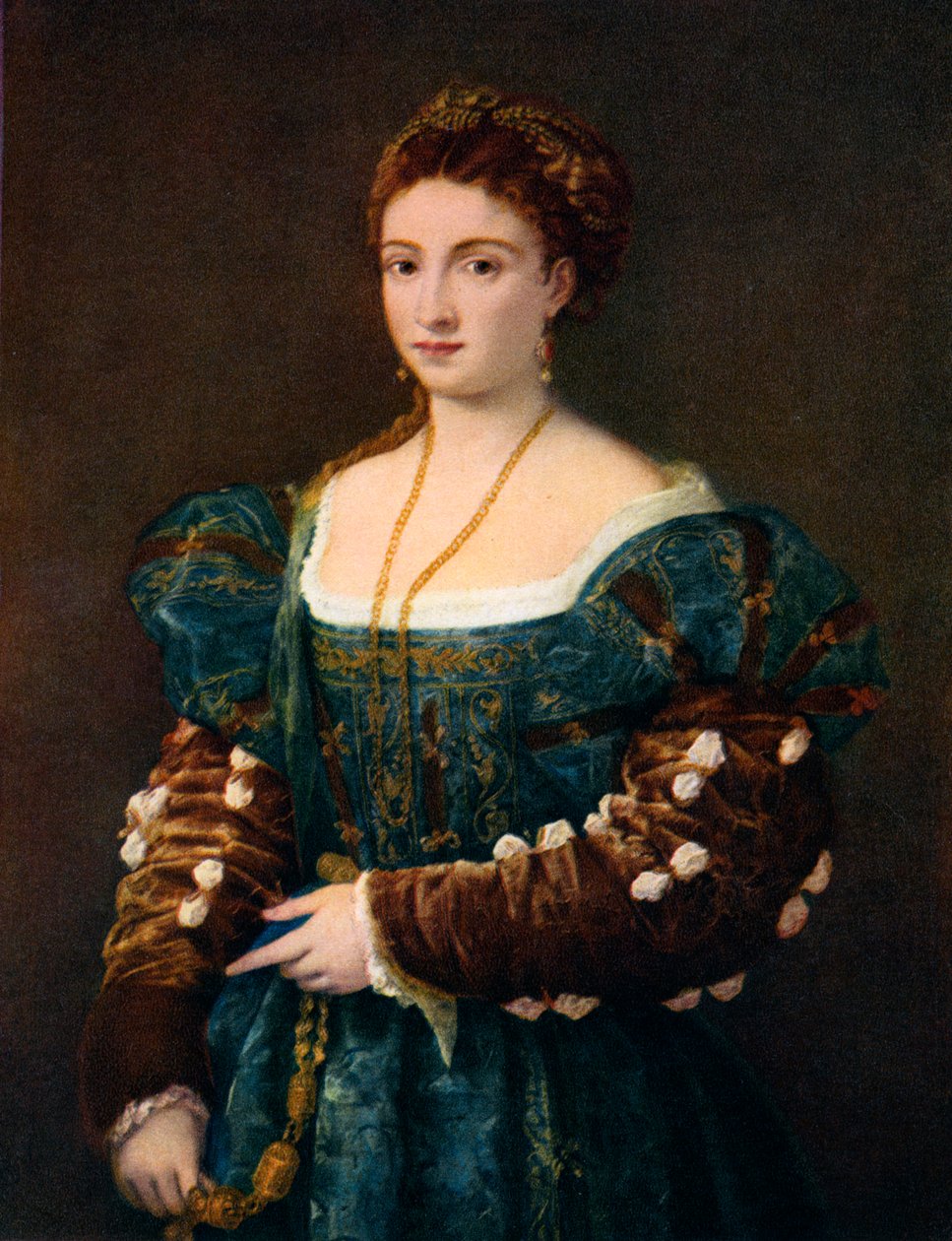 Retrato de una noble, o La Bella, c. 1536, 1937 de Tiziano Vecelli