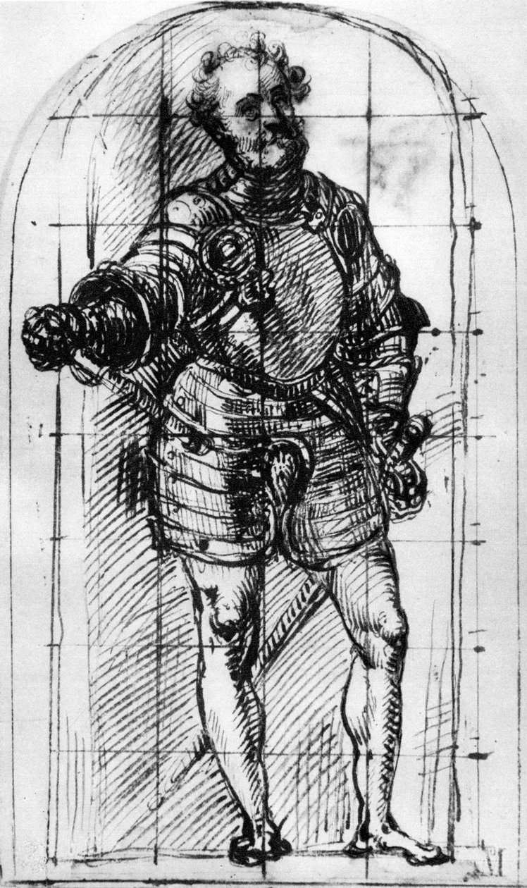 Boceto para el retrato del Duque de Urbino, 1536, 1937 de Tiziano Vecelli