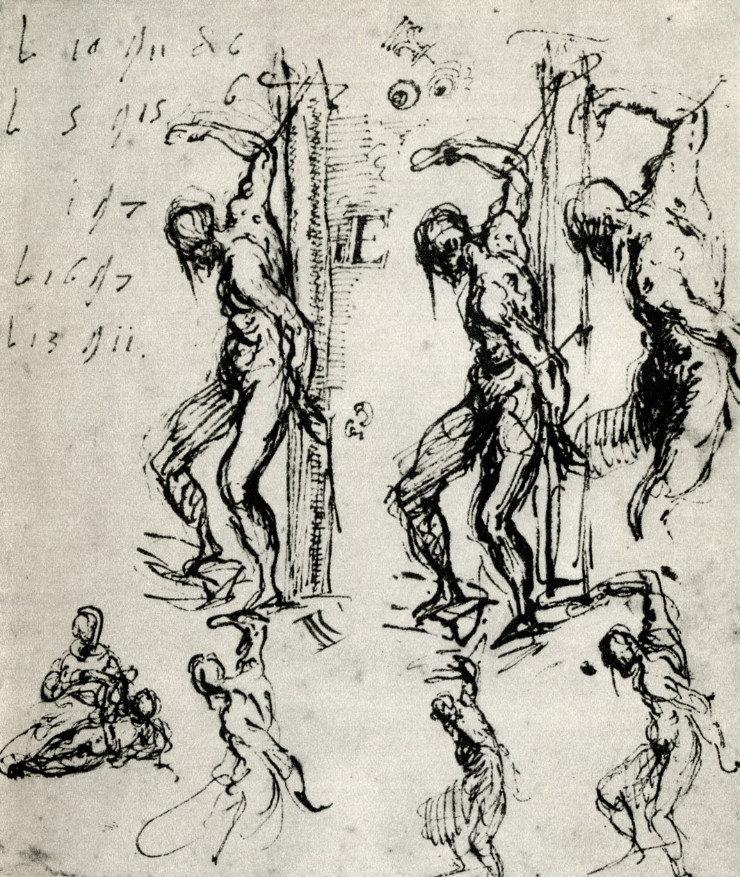 Bocetos para San Sebastián en Brescia, c. 1518, 1937 de Tiziano Vecelli