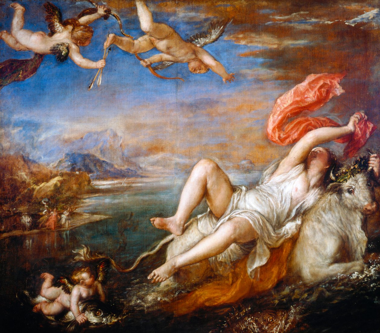 El rapto de Europa, 1560-1561 de Tiziano Vecelli