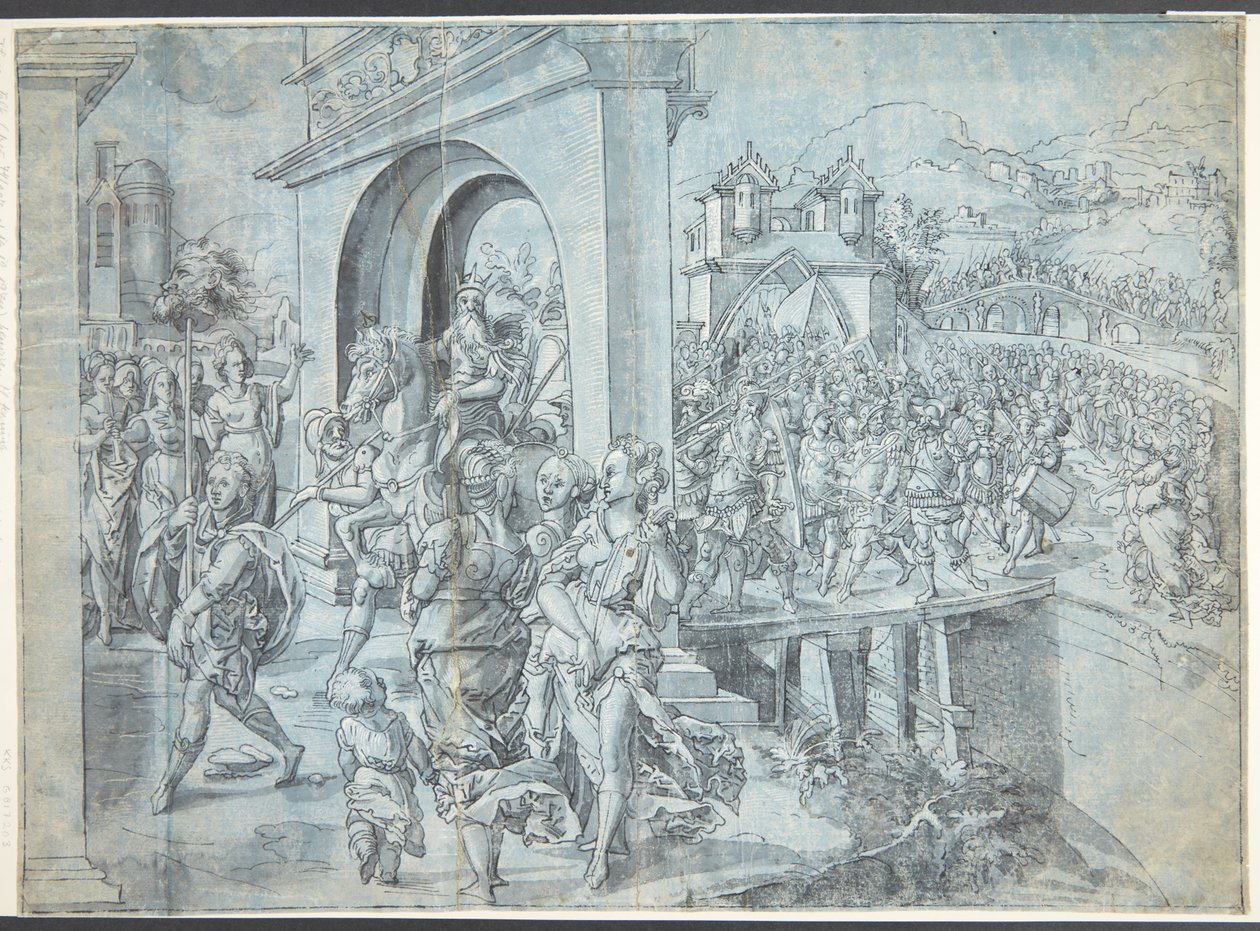 La entrada de David con la cabeza de Goliat de Tobias Stimmer