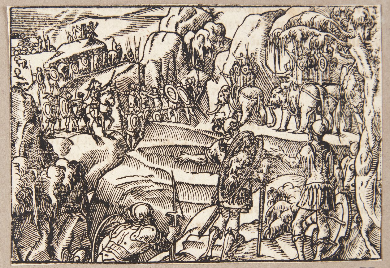 El viaje de Aníbal a través de los Alpes de Tobias Stimmer