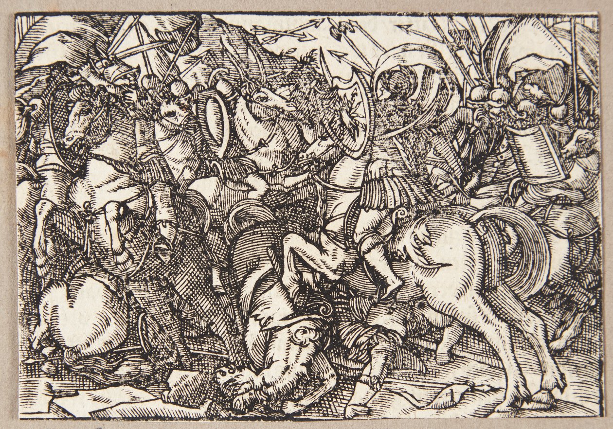 M. Decio lidera a los romanos en la batalla contra los latinos de Tobias Stimmer