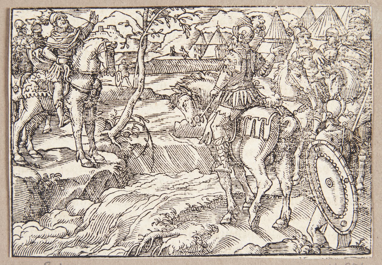 El encuentro entre Aníbal y Escipión de Tobias Stimmer