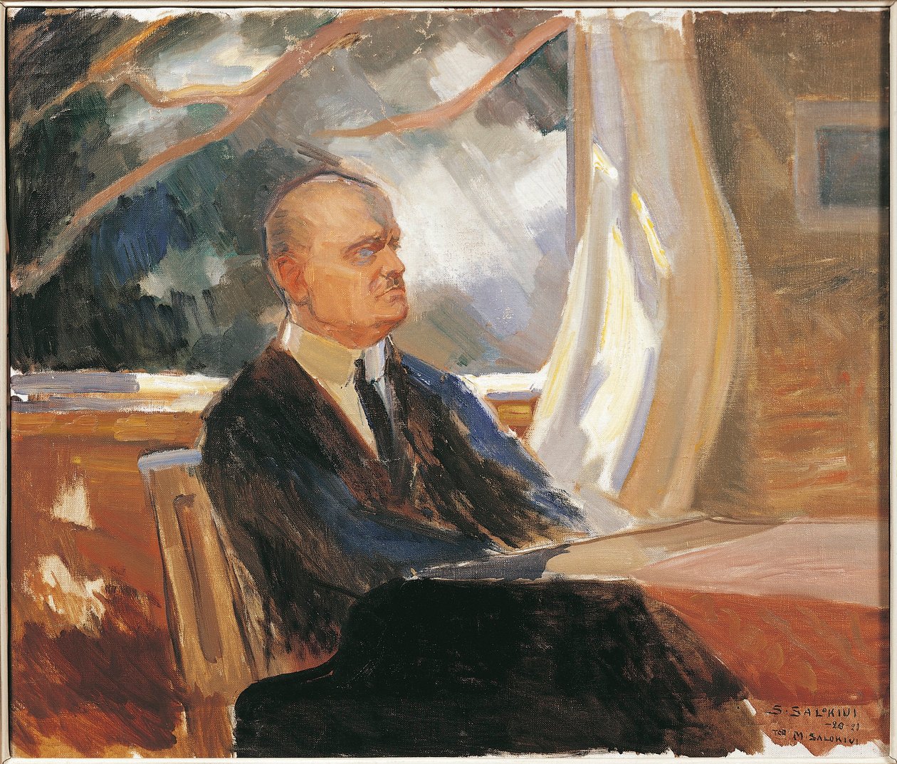 Finlandia, Turku, Retrato de Jean Christian Julius Sibelius de Toivo Santeri Salokivi