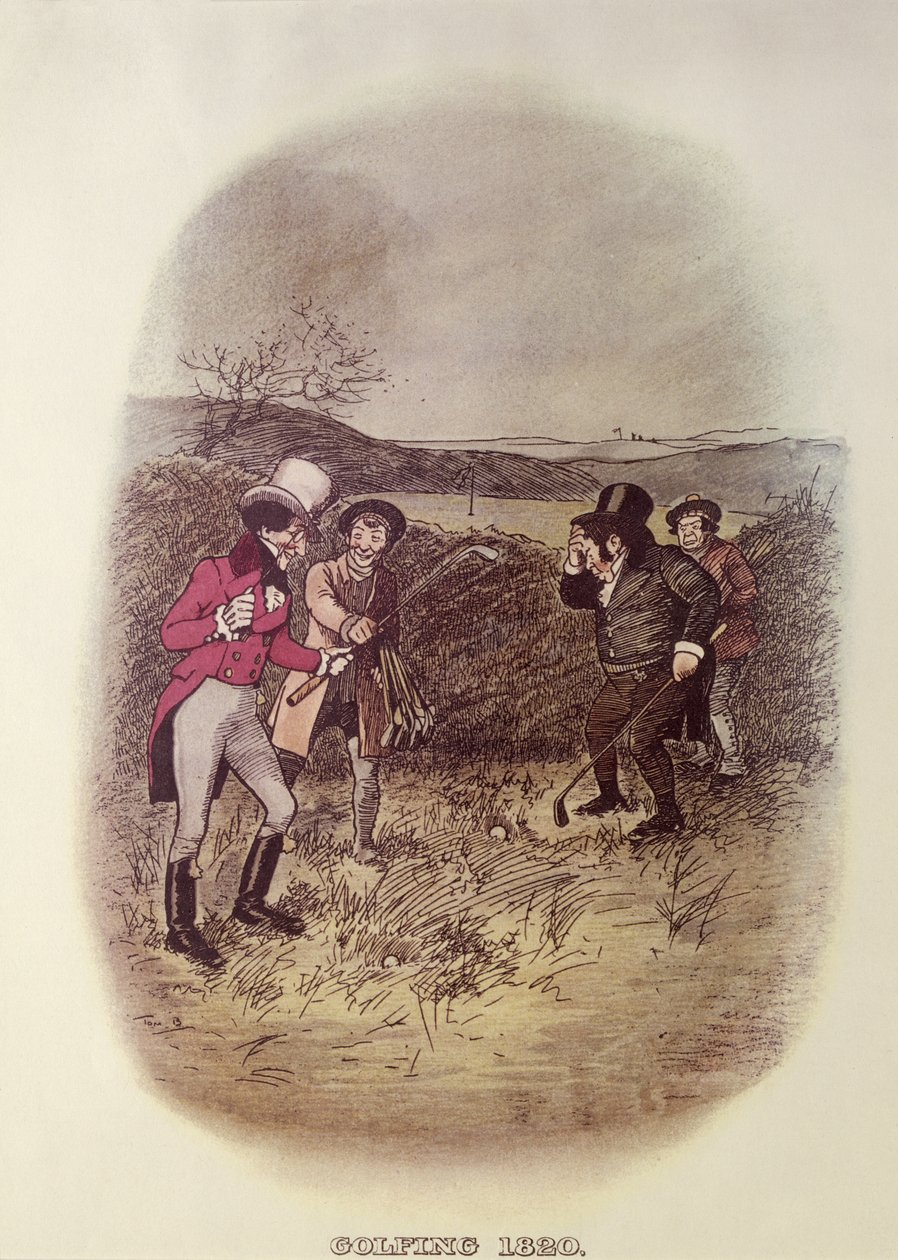 Jugando al golf, 1820 de Tom Browne
