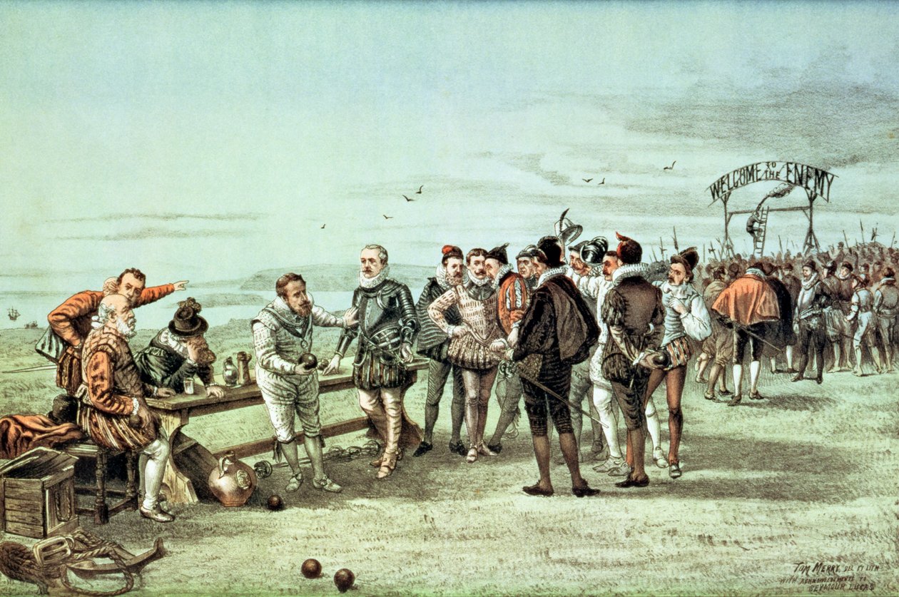 La Armada de 1888 a la Vista, Ministros Jugando, de 
