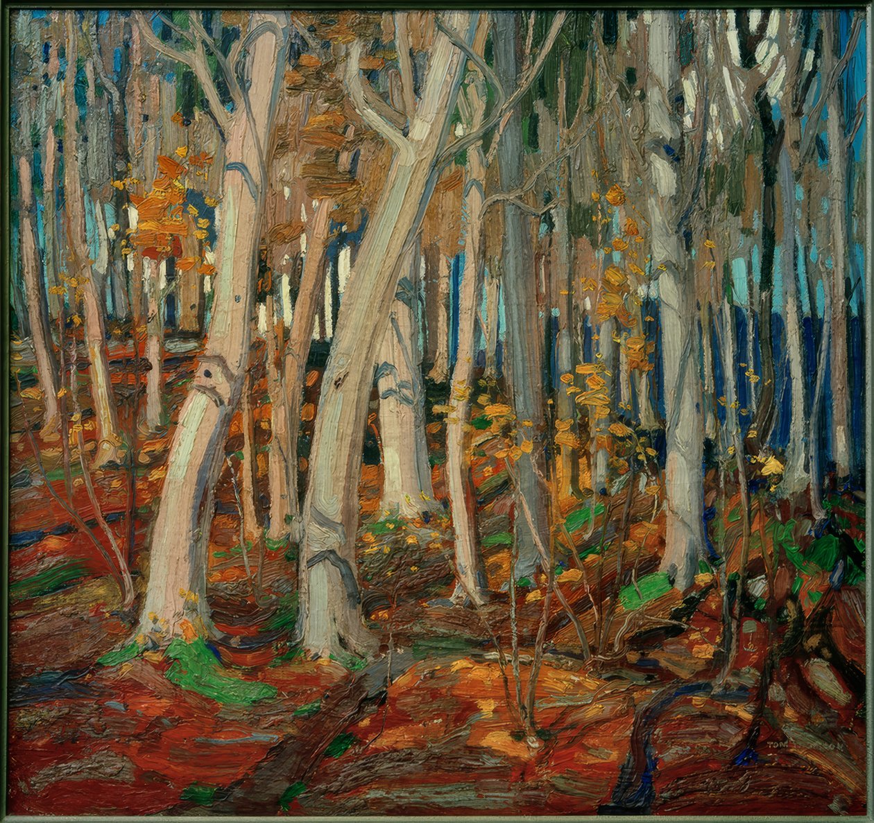 Bosques de arce, troncos desnudos, 1916 de Tom Thomson