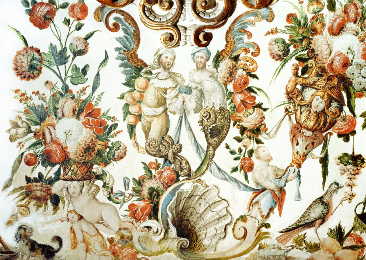 Decoración animada por flores, personajes y un pájaro de Tomas Ferrer