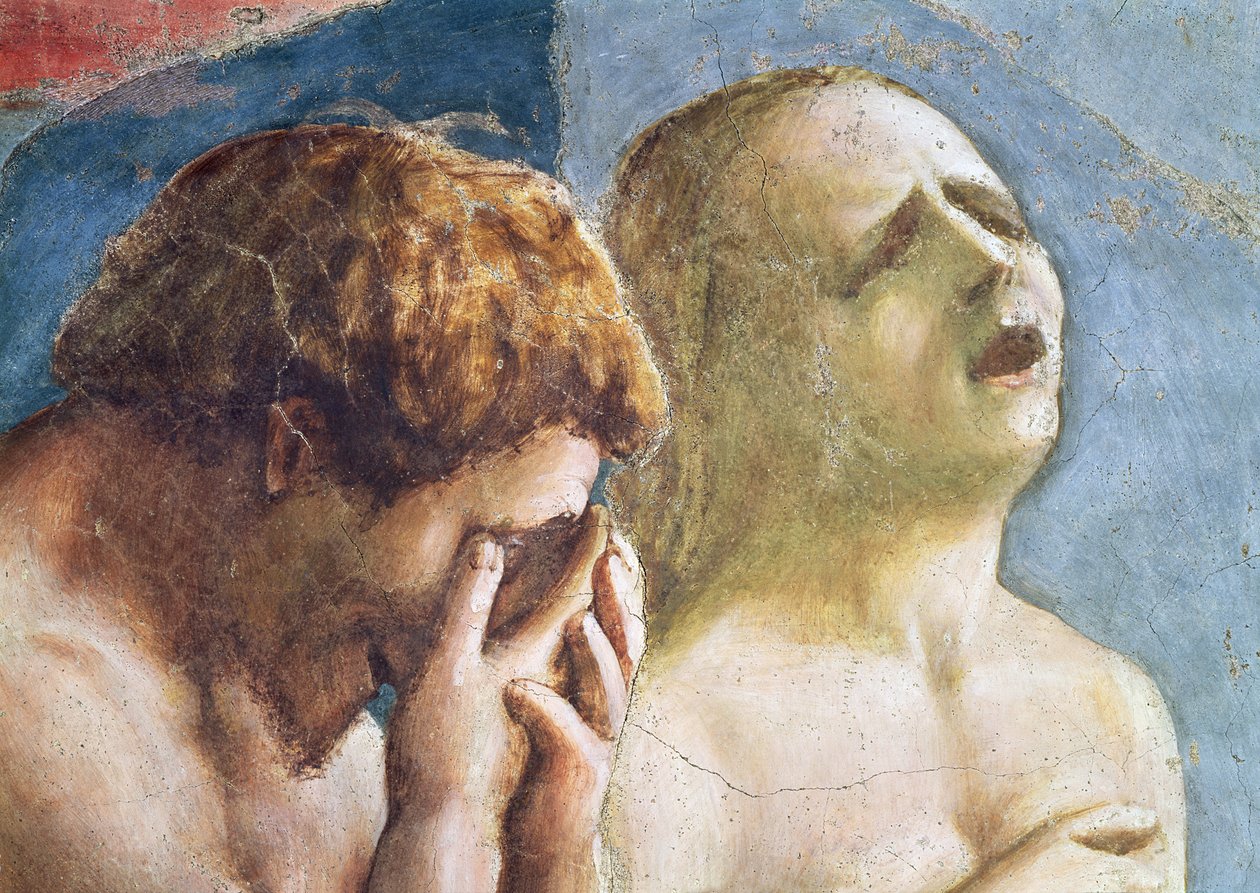 Adán y Eva Expulsados del Paraíso, c.1427 (detalle) de Tommaso Masaccio