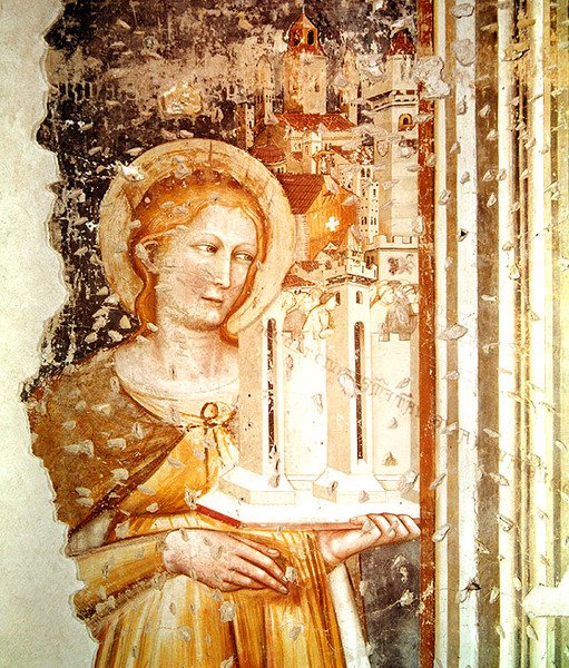 Detalle de Santa Catalina de Siena de Tommaso da Modena Tommaso da Modena