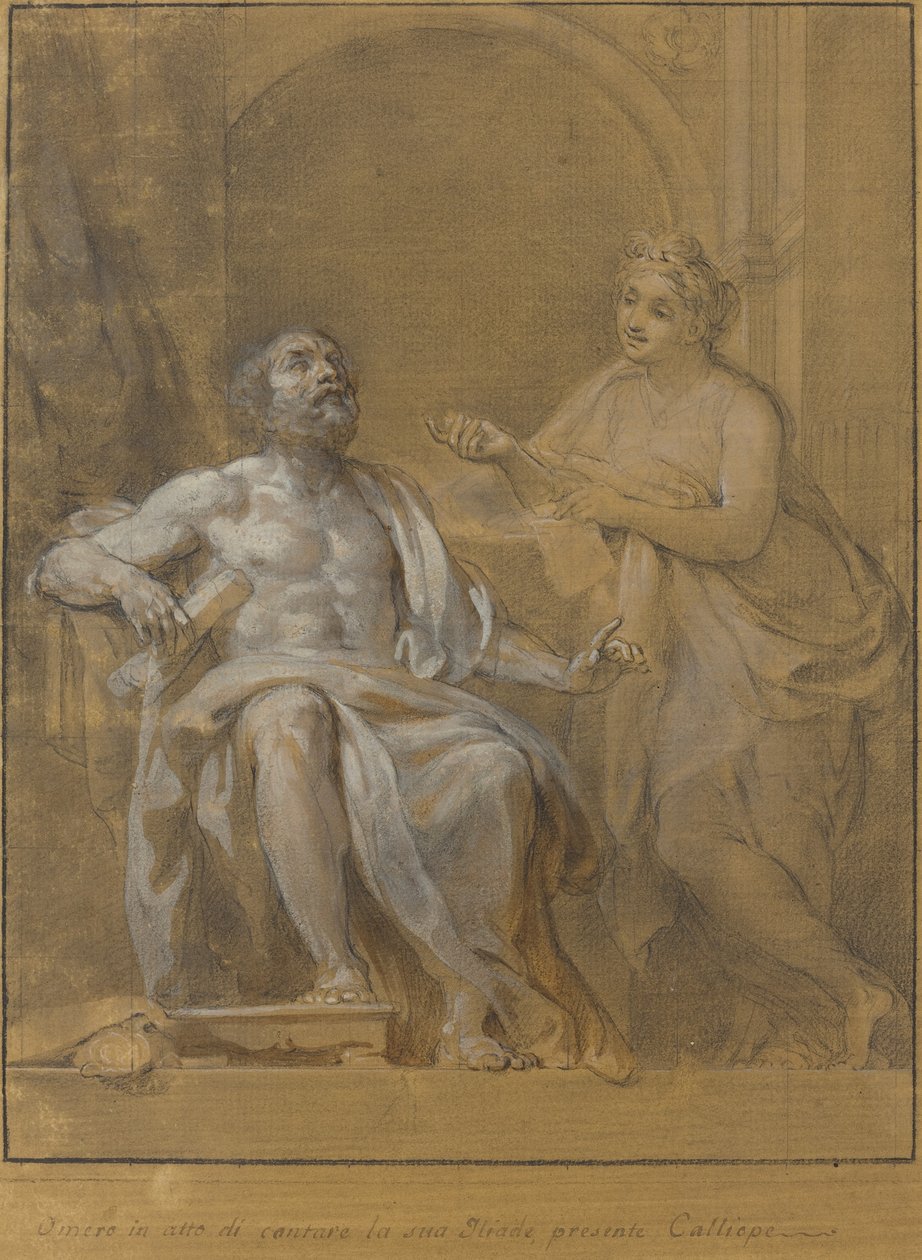 Homero y Calíope de Tommaso Conca