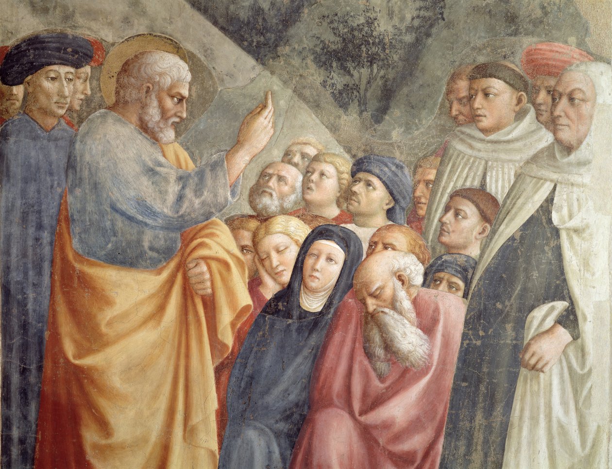 San Pedro predicando en Jerusalén (detalle) de Tommaso Masolino da Panicale