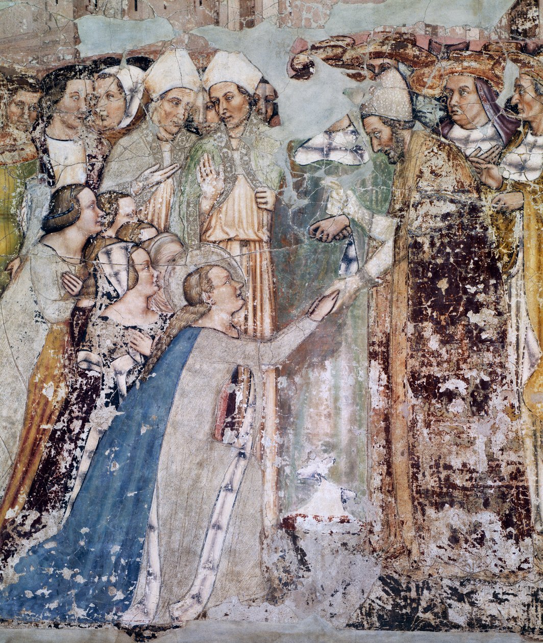 Llegada de Santa Úrsula a Roma (detalle) del ciclo Historias de Santa Úrsula de Tommaso da Modena