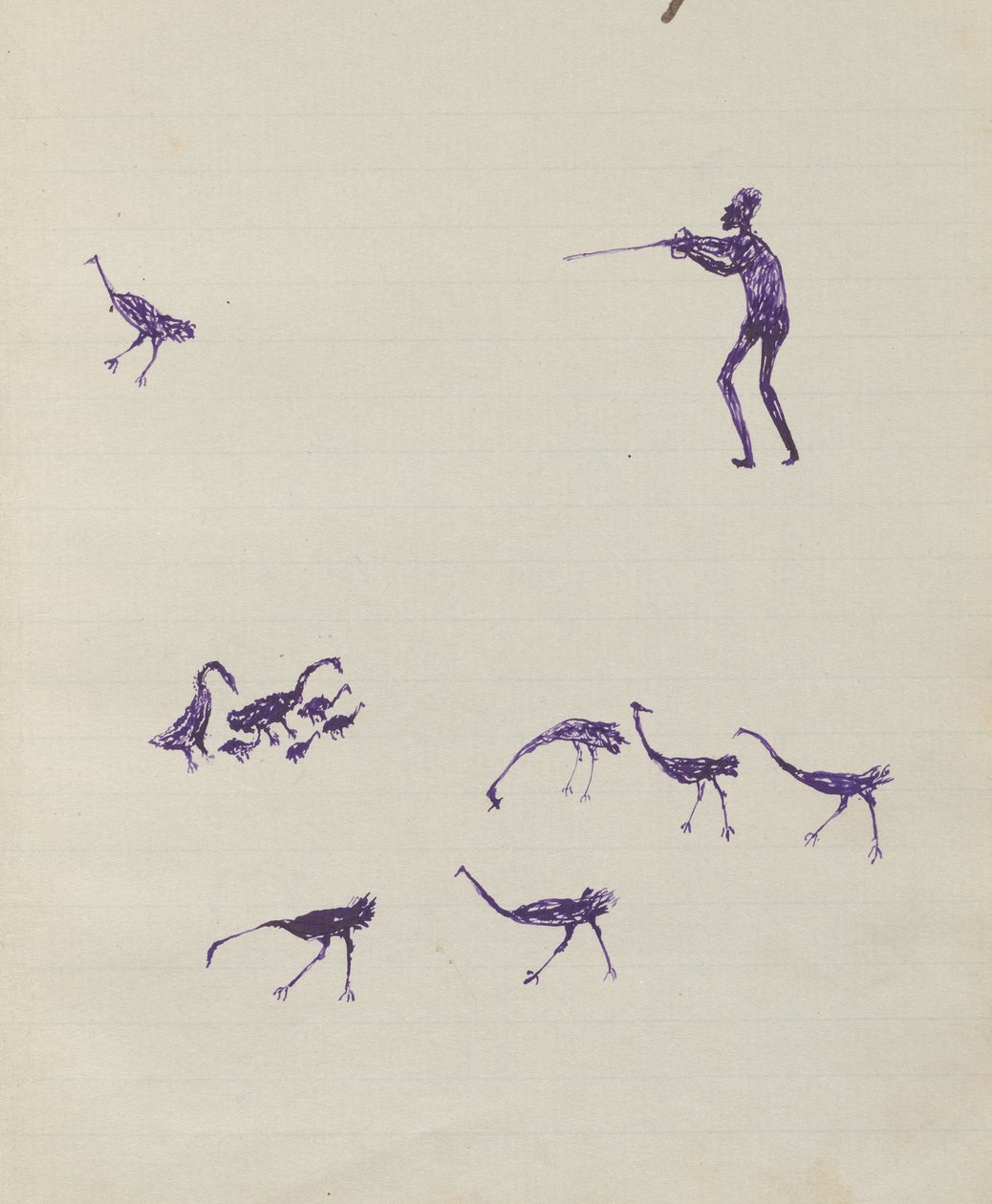 Kwatkwat - Hombre disparando a un pájaro; grupos de pájaros de Tommy McRae