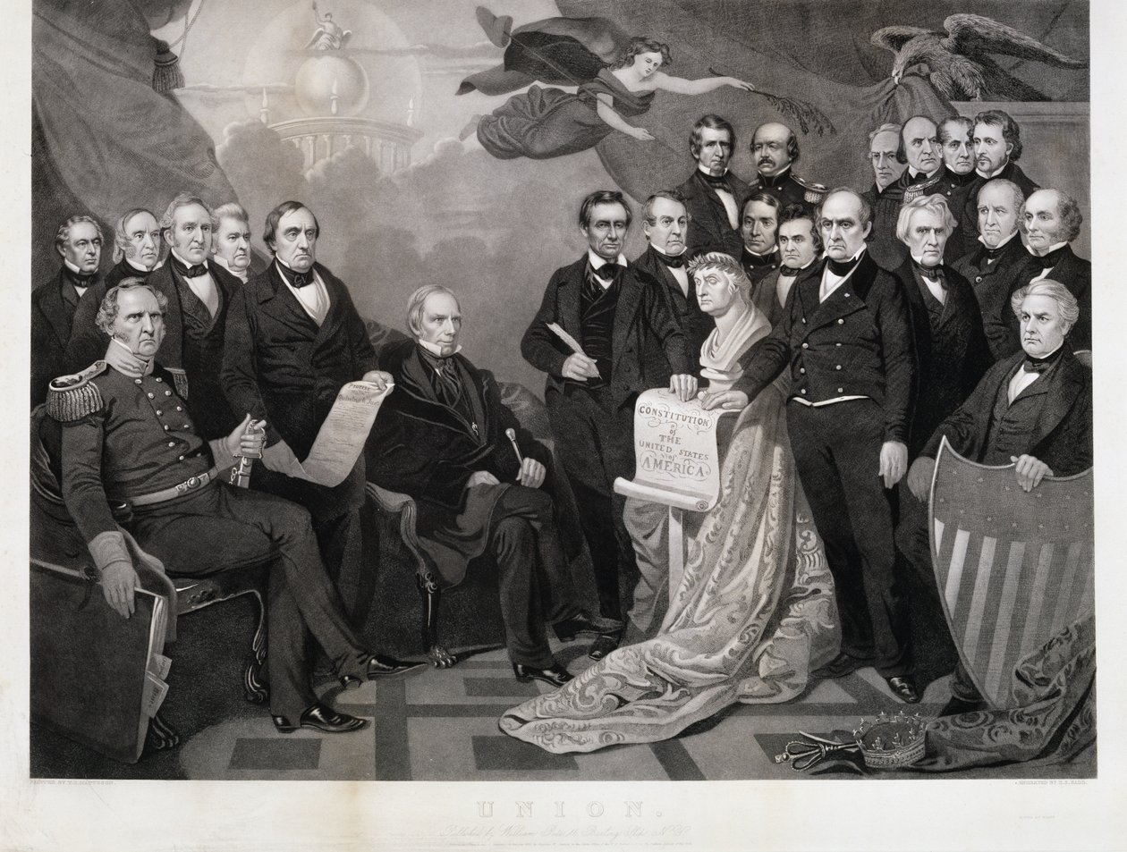 Unión, c. 1861 (grabado en papel verjurado) de Tompkins Harrison (after) Matteson