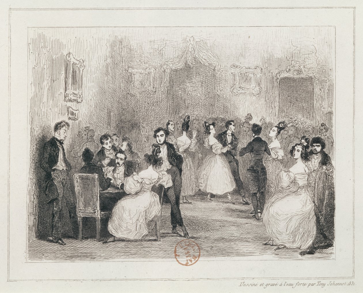 Soirée de los Artistas, 1831 de Tony Johannot