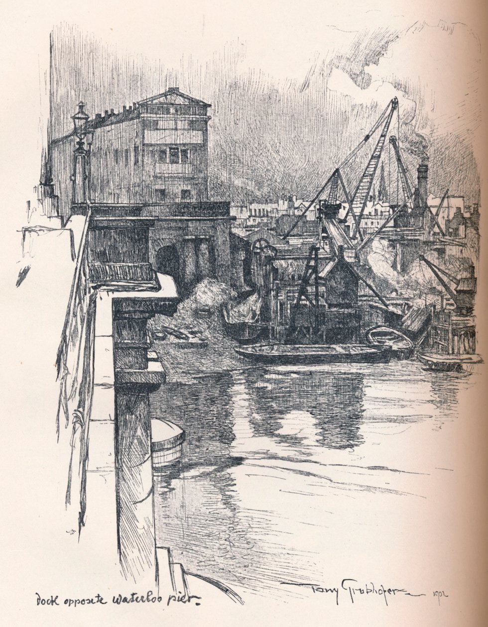 Muelle frente a Waterloo Pier, c1902 de Tony Grubhofer