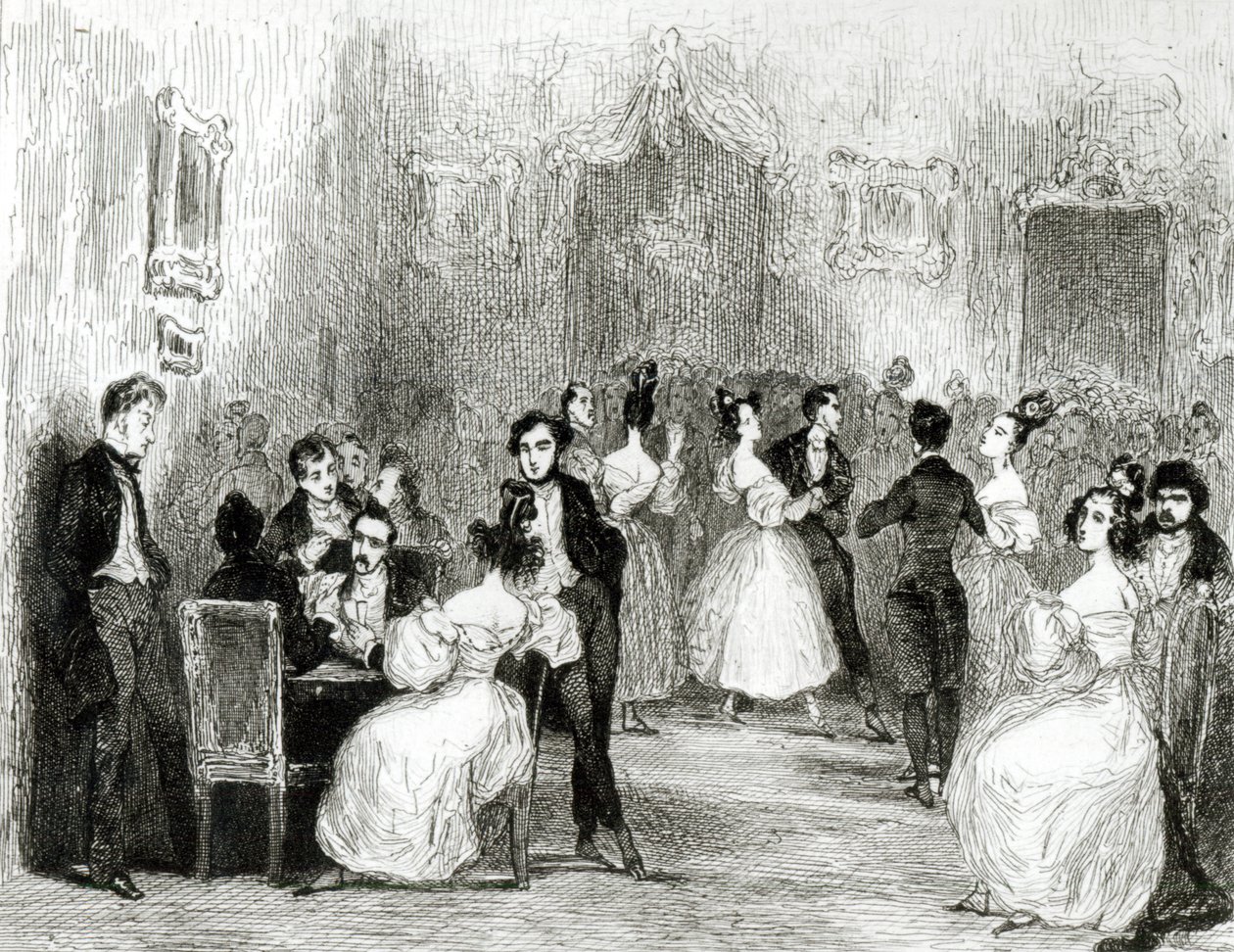 Una noche en la casa de Charles Nodier (1780-1844) 1831 de Tony Johannot