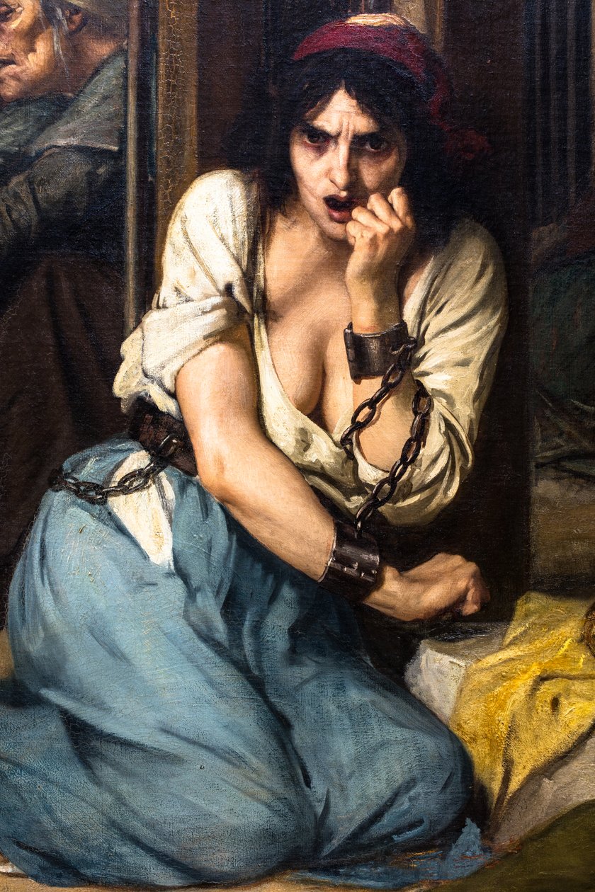 El doctor Pinel libera a los locos en Salpêtrière en 1795 de Tony Robert-Fleury