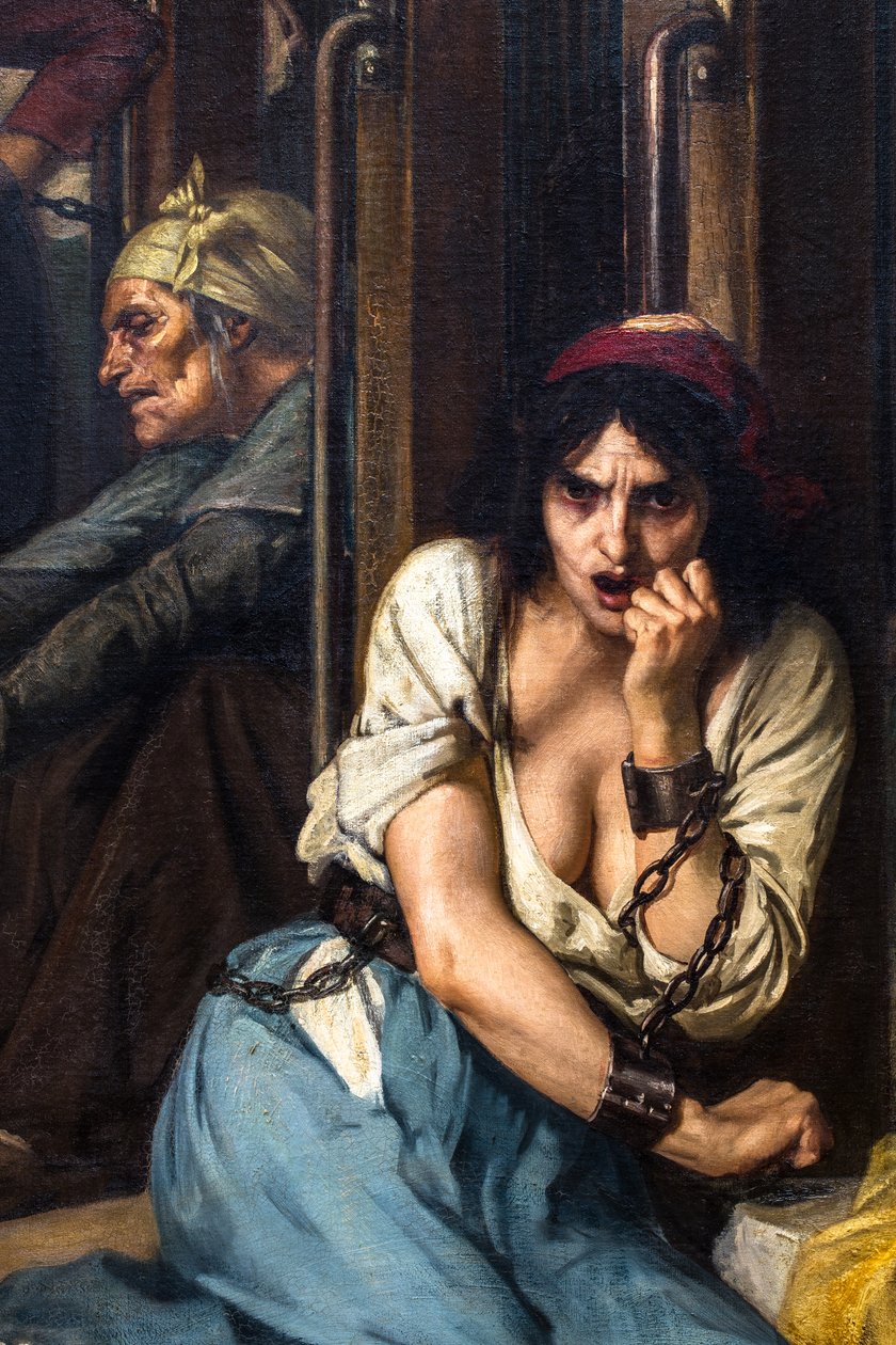 El doctor Pinel libera a los locos en Salpêtrière en 1795 de Tony Robert-Fleury