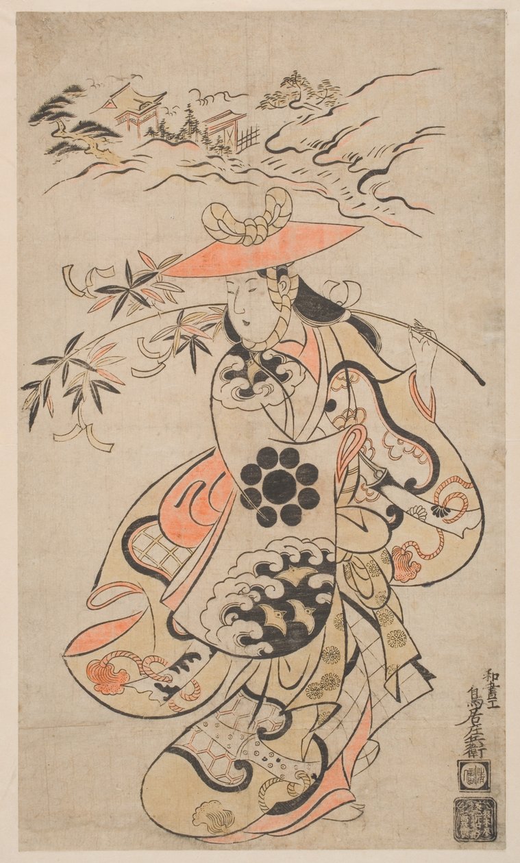 Sawamura Kodenji como Tsuyu-no-Mae, 1698 de Torii Kiyonobu I Torii Kiyonobu I
