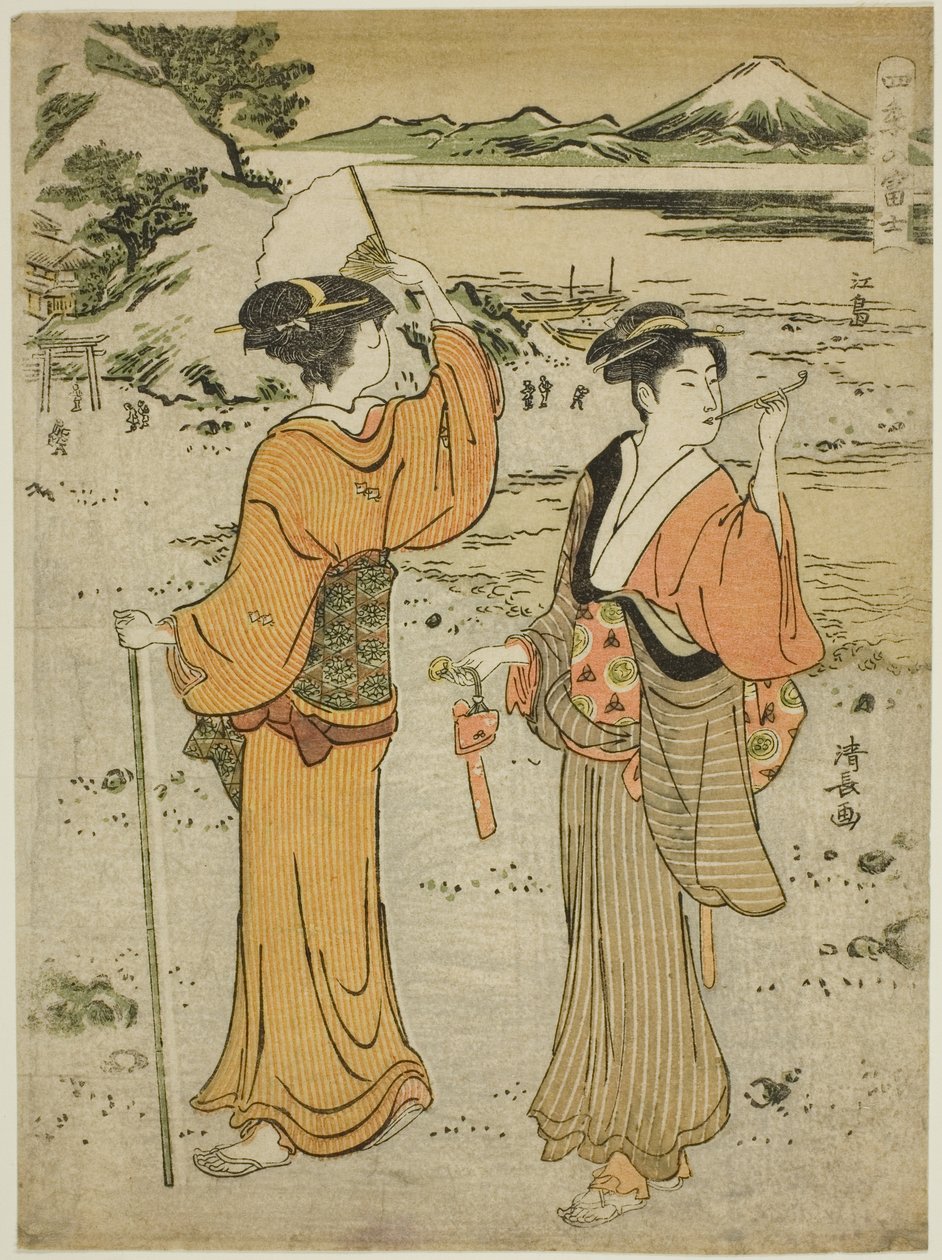 Enoshima, de la serie "El Monte Fuji en las cuatro estaciones (Shiki no Fuji)" de Torii Kiyonaga