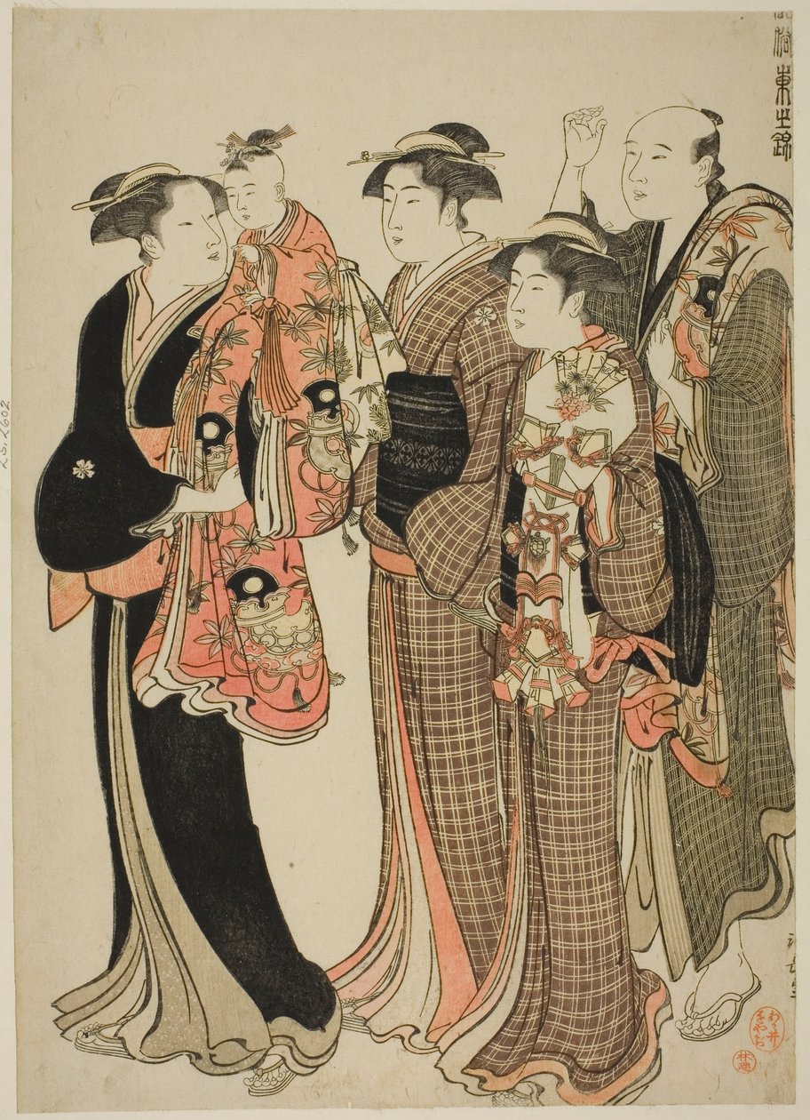 Kamioki, de la serie "Un brocado de modales orientales (Fuzoku Azuma no nishiki)" de Torii Kiyonaga