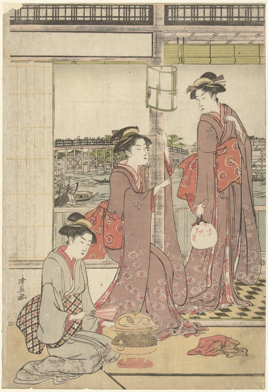 fiesta de la luna de Torii Kiyonaga
