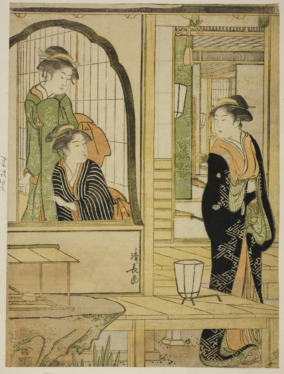 Parodia de la Princesa Joruri y Ushiwakamaru de Torii Kiyonaga