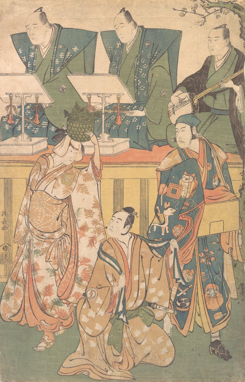 Escena de un drama de Torii Kiyonaga