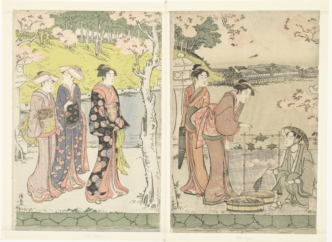 vendedor de tortugas de Torii Kiyonaga