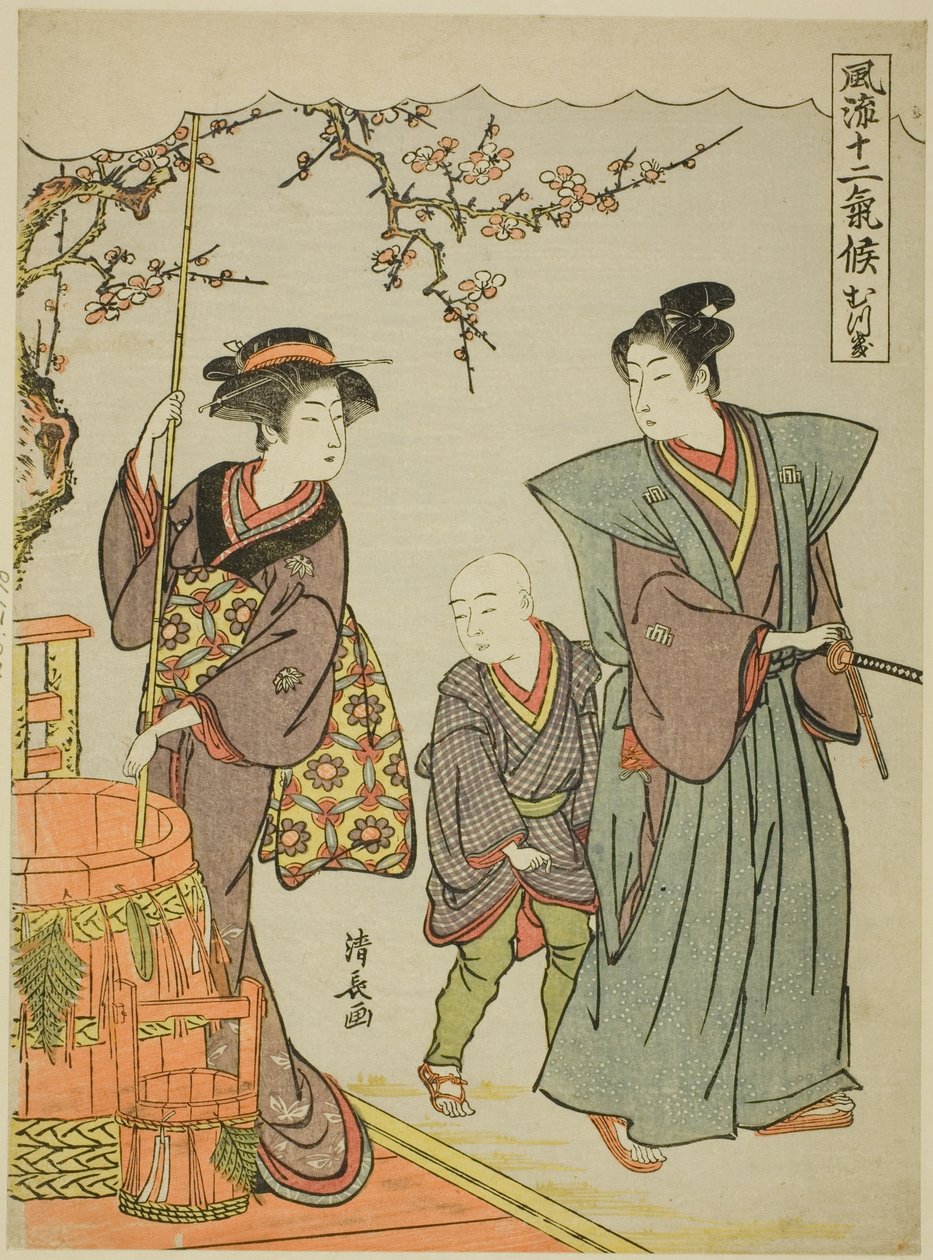 El primer mes (Mutsuki), de la serie "Doce estaciones de moda (Furyu juni kiko)" de Torii Kiyonaga