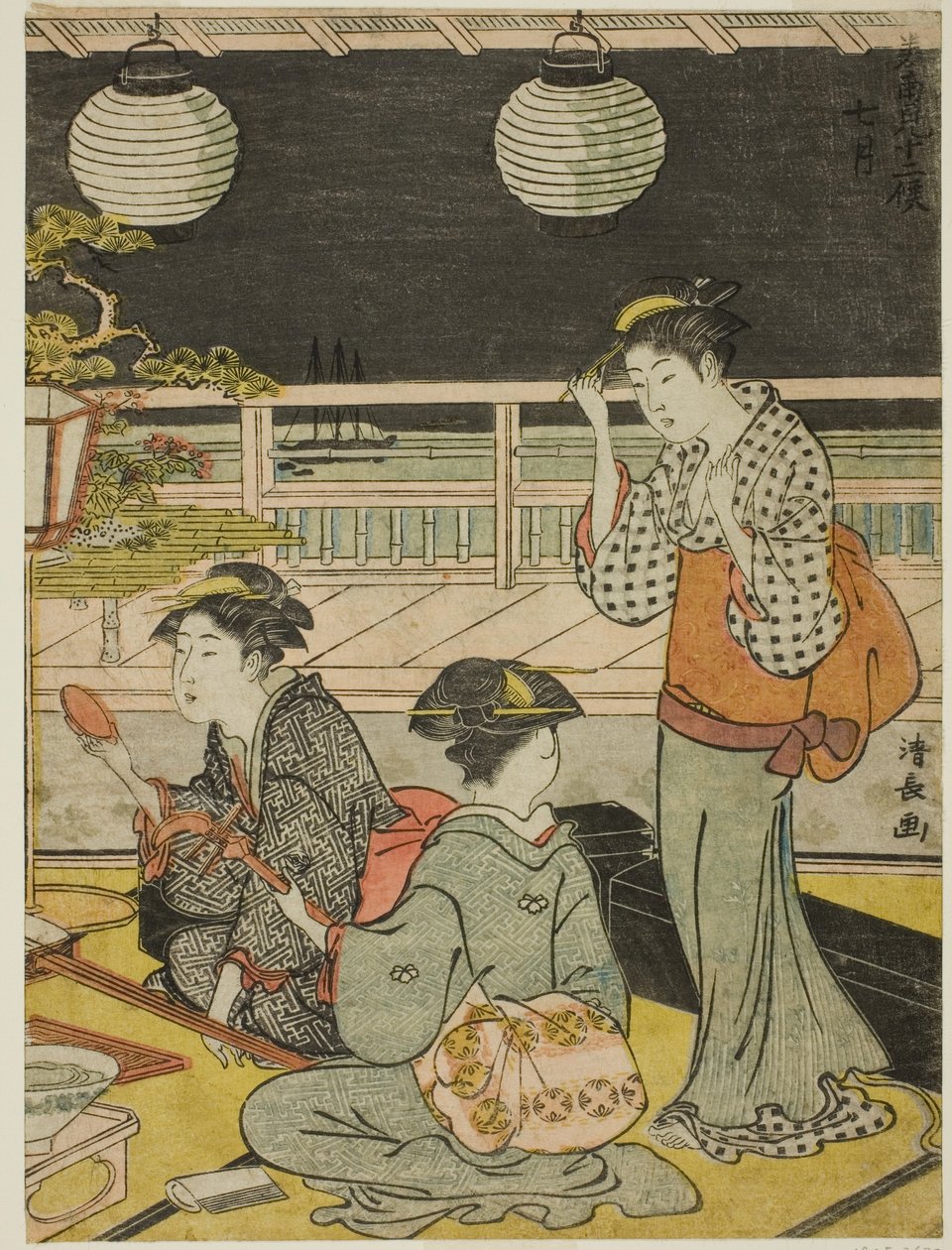 El séptimo mes (Shichigatsu), de la serie "Doce meses en el sur (Minami juni ko)" de Torii Kiyonaga