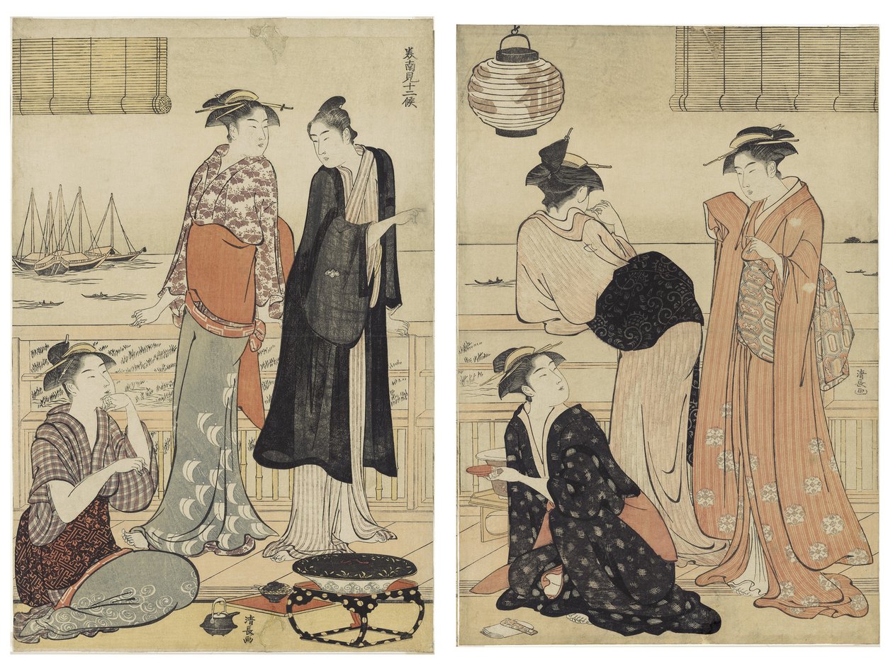 El sexto mes, de la serie Doce Meses en el Sur de Torii Kiyonaga