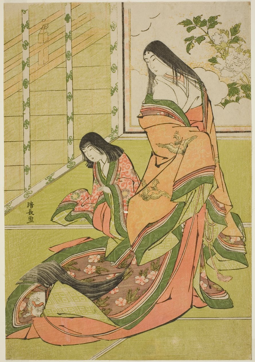 La Tercera Princesa y su Gatito, de una serie sin título de damas de la corte de Torii Kiyonaga