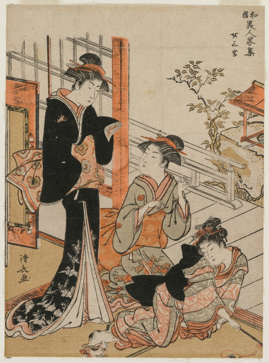 Tres Mujeres (de la serie Una Breve Colección de Bellezas Japonesas) de Torii Kiyonaga