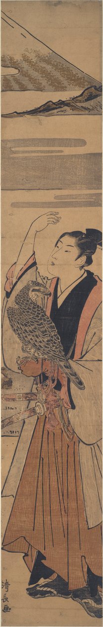 joven cetrero de Torii Kiyonaga