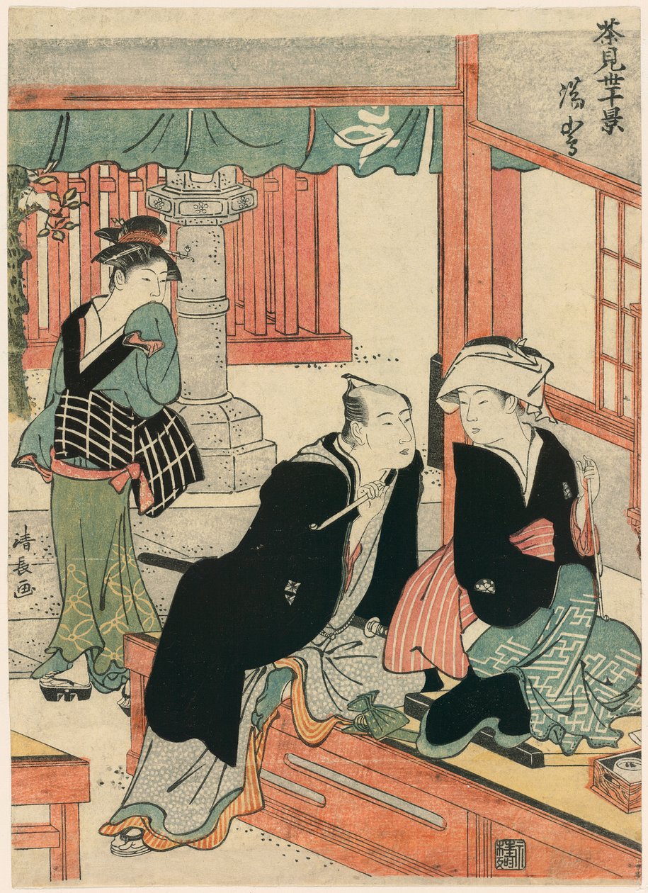 Yushima de la serie Escenas de Diez Casas de Té (Chamise jikkei) de Torii Kiyonaga
