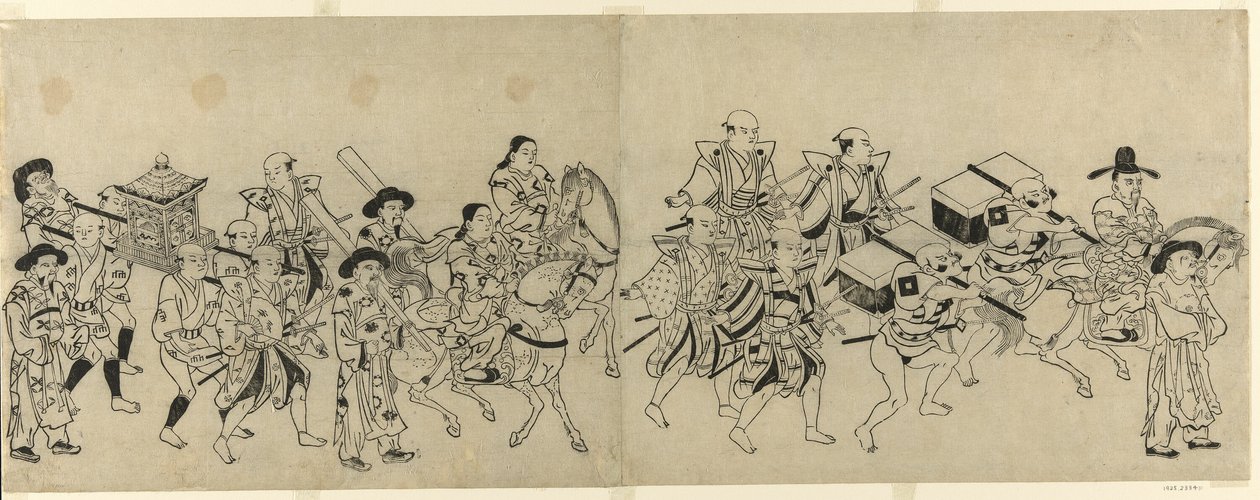 Llegada de la Embajada de Corea a Edo de Torii Kiyonobu I