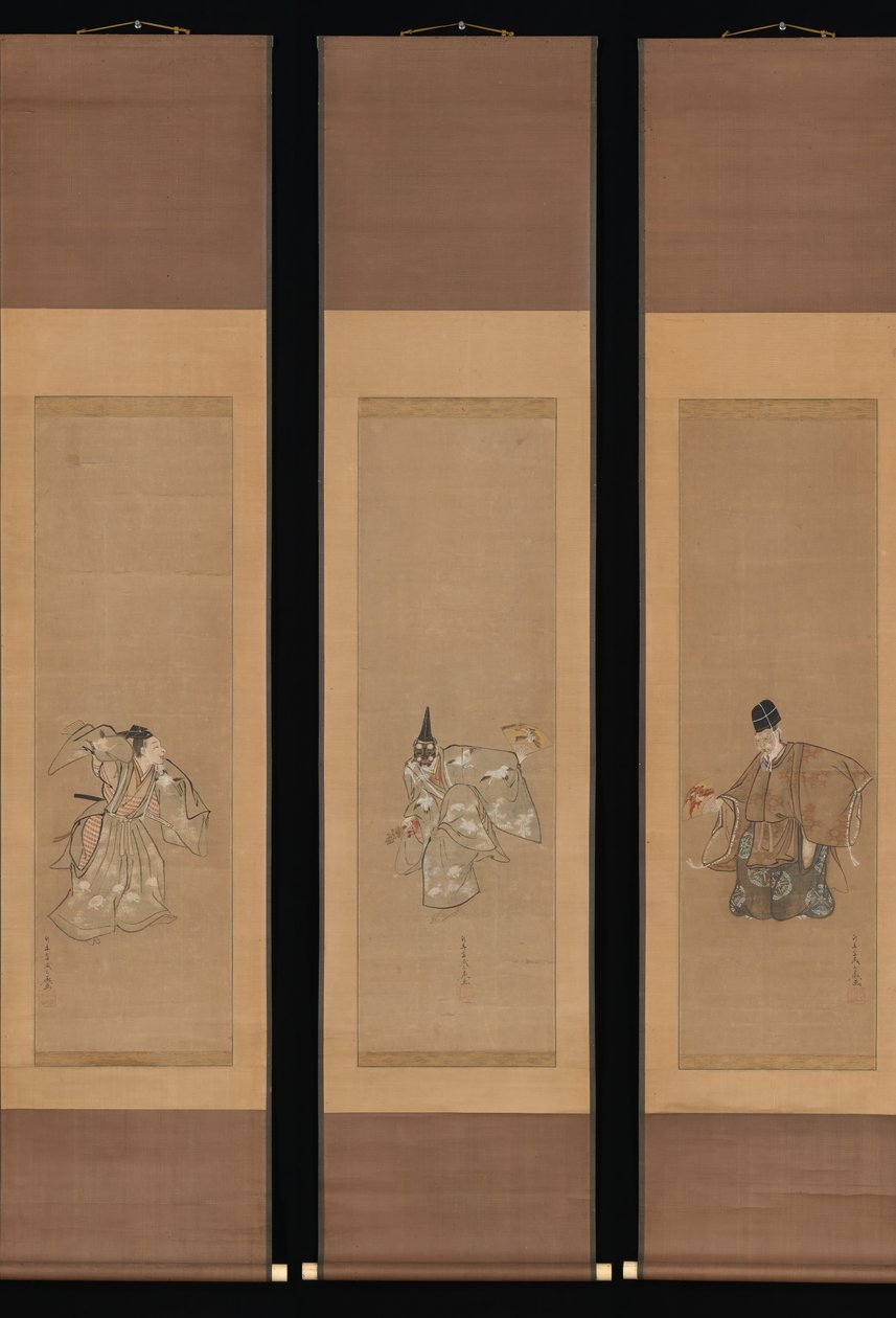 La auspiciosa danza Noh Okina, ca. 1790-95 de Toriyama Sekien