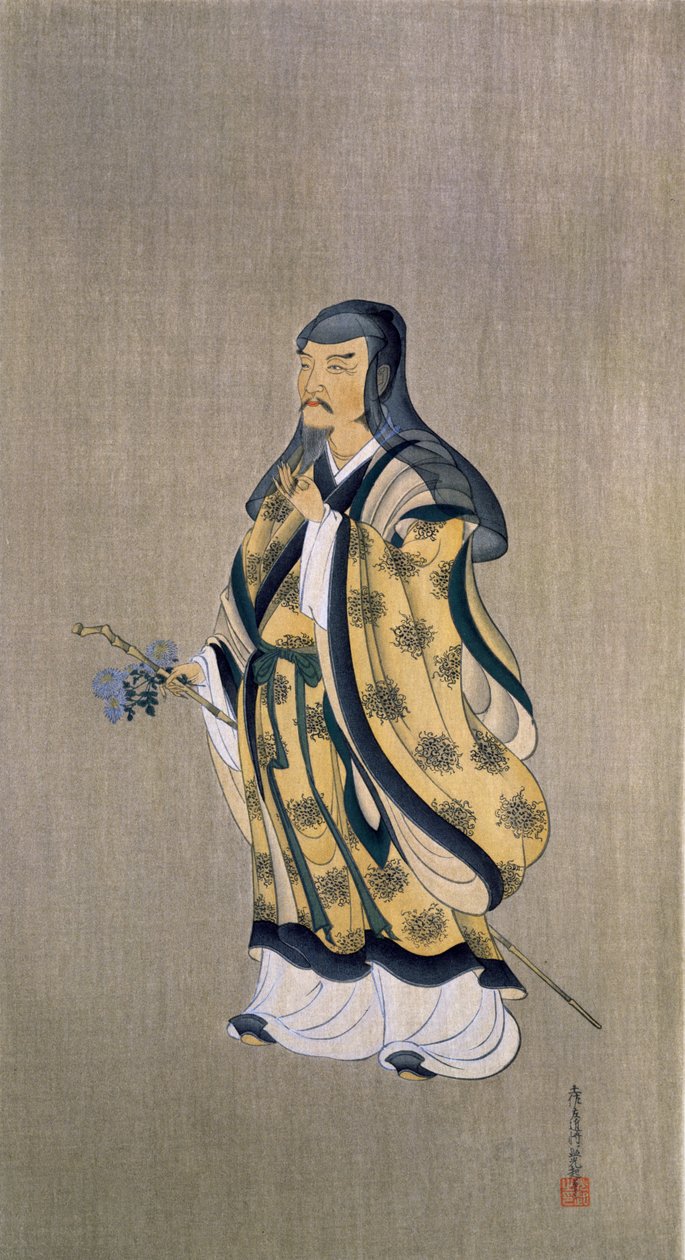 Tao Qian (Tao Yuanming) (365-427), ilustración de la revista 