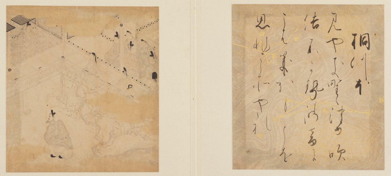 El cuento de Genji, periodo Edo, principios del siglo XVII de Tosa Mitsunori