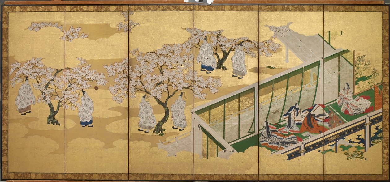 <em>El cuento de Genji</em>, Capítulo 34; Kashiwagi ve a la Tercera Princesa de Tosa Mitsuoki