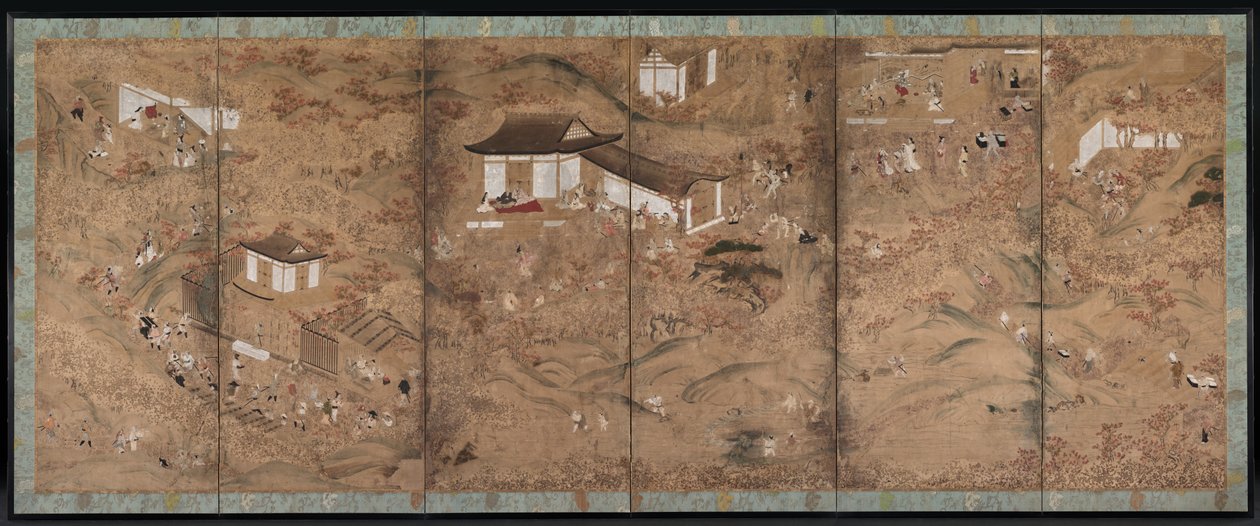 Otoño en las montañas, 1600s de Tosa School