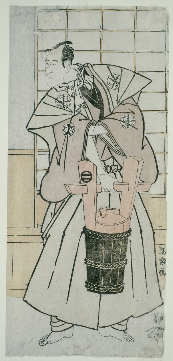 Actoe Ichikawa Komazo llI como Nitta Yoshisada, En realidad Oyamada Taro Takaie (Sandai-me Ichikawa Komazo no Nitta Yoshisada, jitsuwa Oyamada Taro Takaie) de Toshusai Sharaku