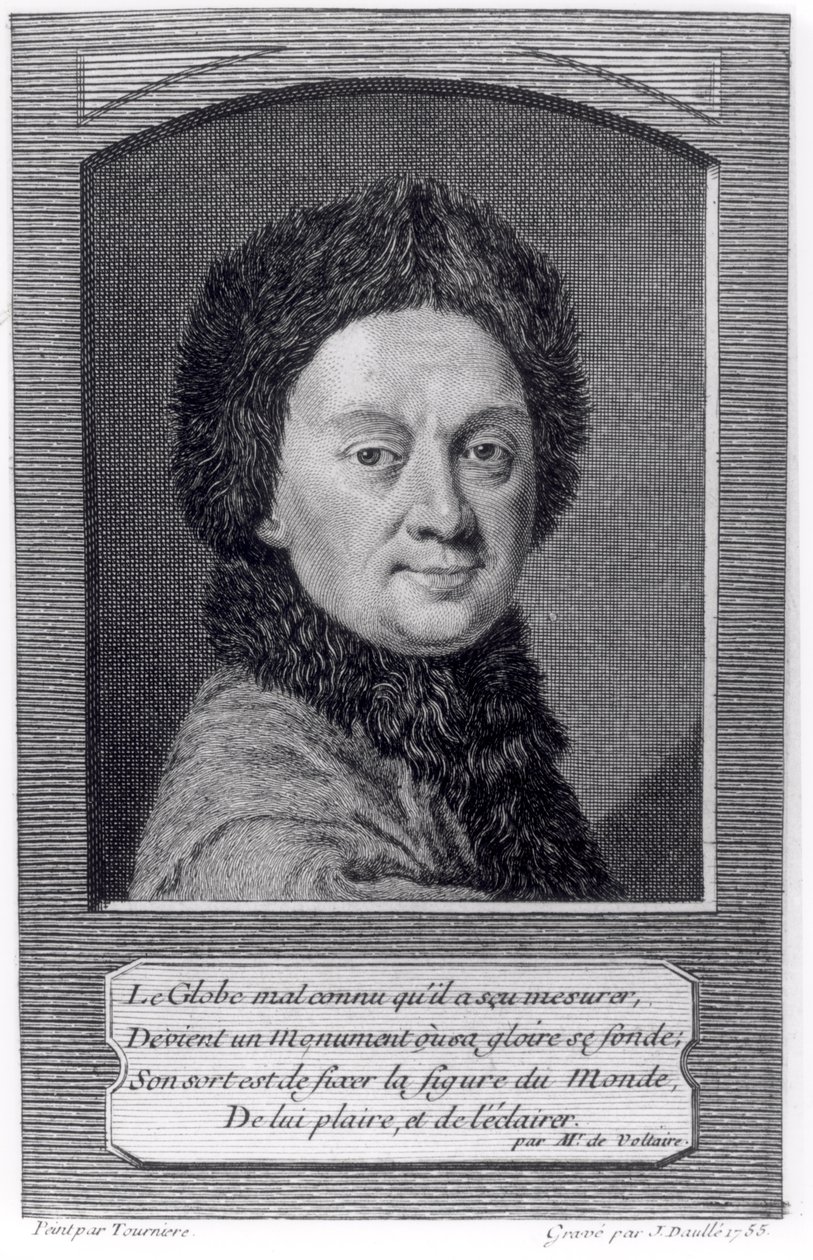 Pierre Louis Moreau de Maupertuis (1698-1759) grabado por John Daulle (1703-63) 1755 de Tourniere